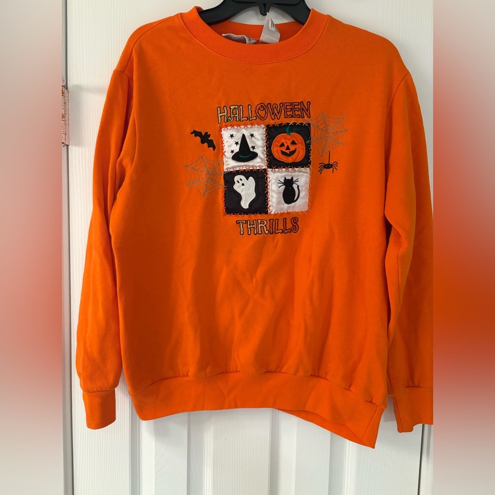 Basic Editions Orange Halloween Sweater
